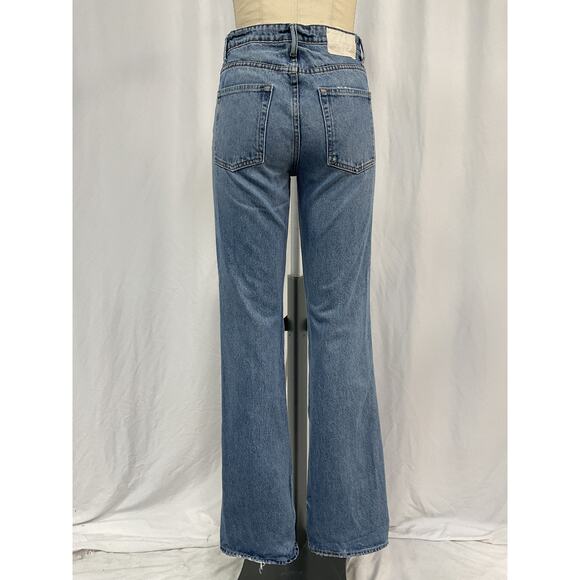 Grlfrnd 'Melanie' Blue Cotton High Rise Boot Cut Jean Size 26 - Picture 3 of 5